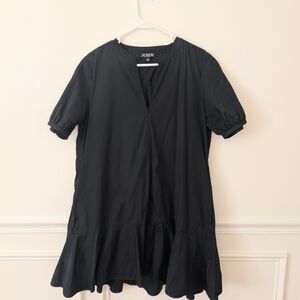 JCREW Black Ruffle Dress